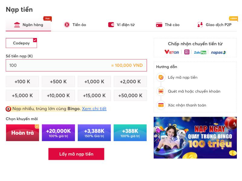 Nạp tiền Net88 qua ngân hàng – phổ biến nhất